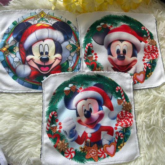 Débarbouillette souris Noel