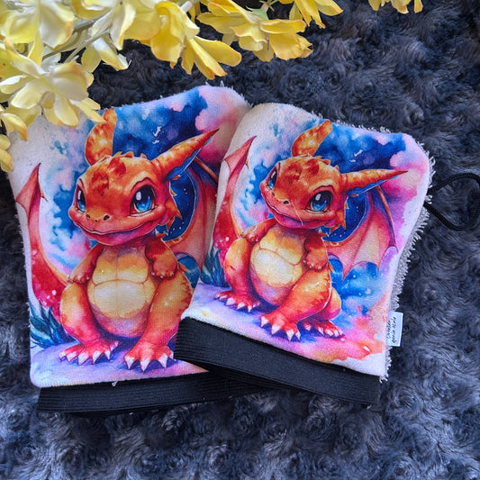 Mitaine de bain monstre dragon