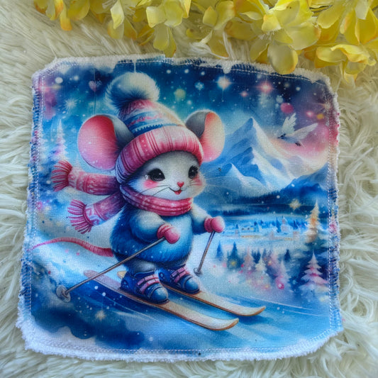 Débarbouillette souris hivers