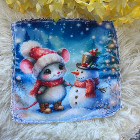 Débarbouillette souris hivers