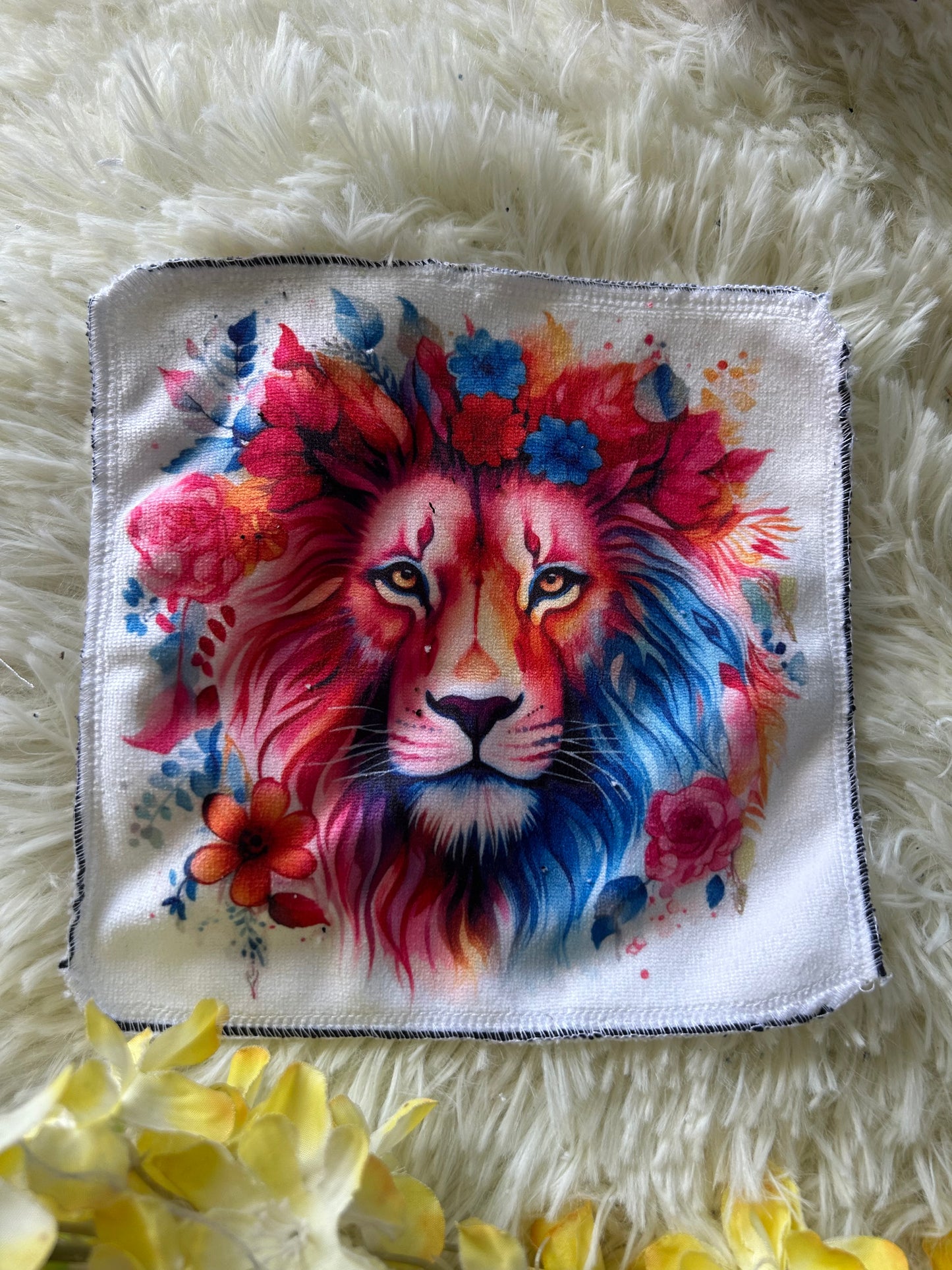 Débarbouillette lion