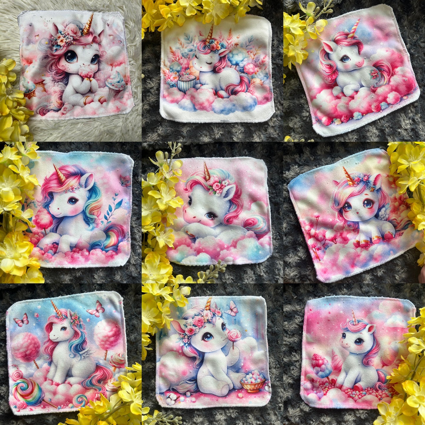 Débarbouillette licorne