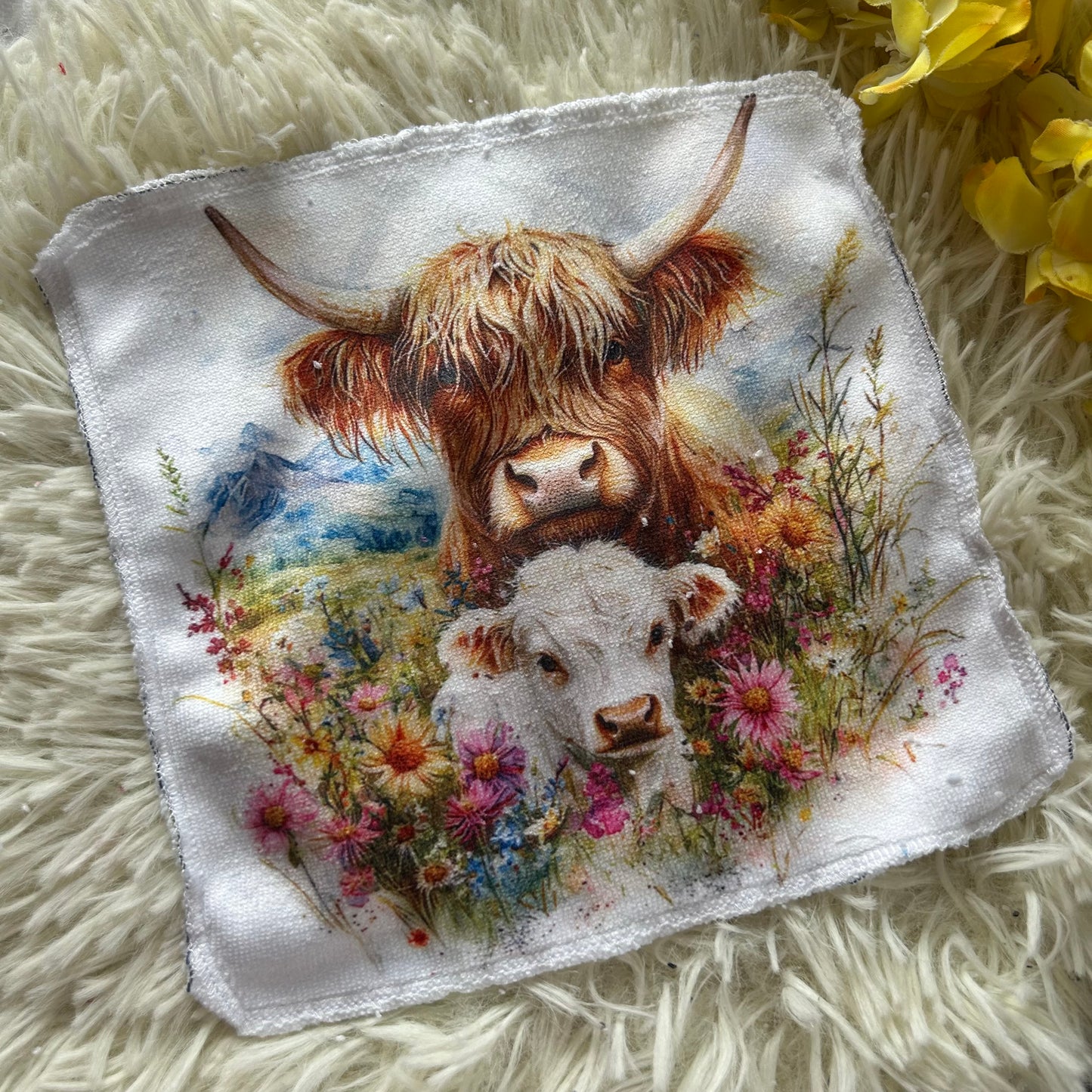 Débarbouillette vache colibri