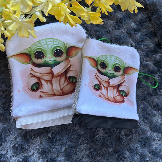 Mitaine de bain extraterrestre vert
