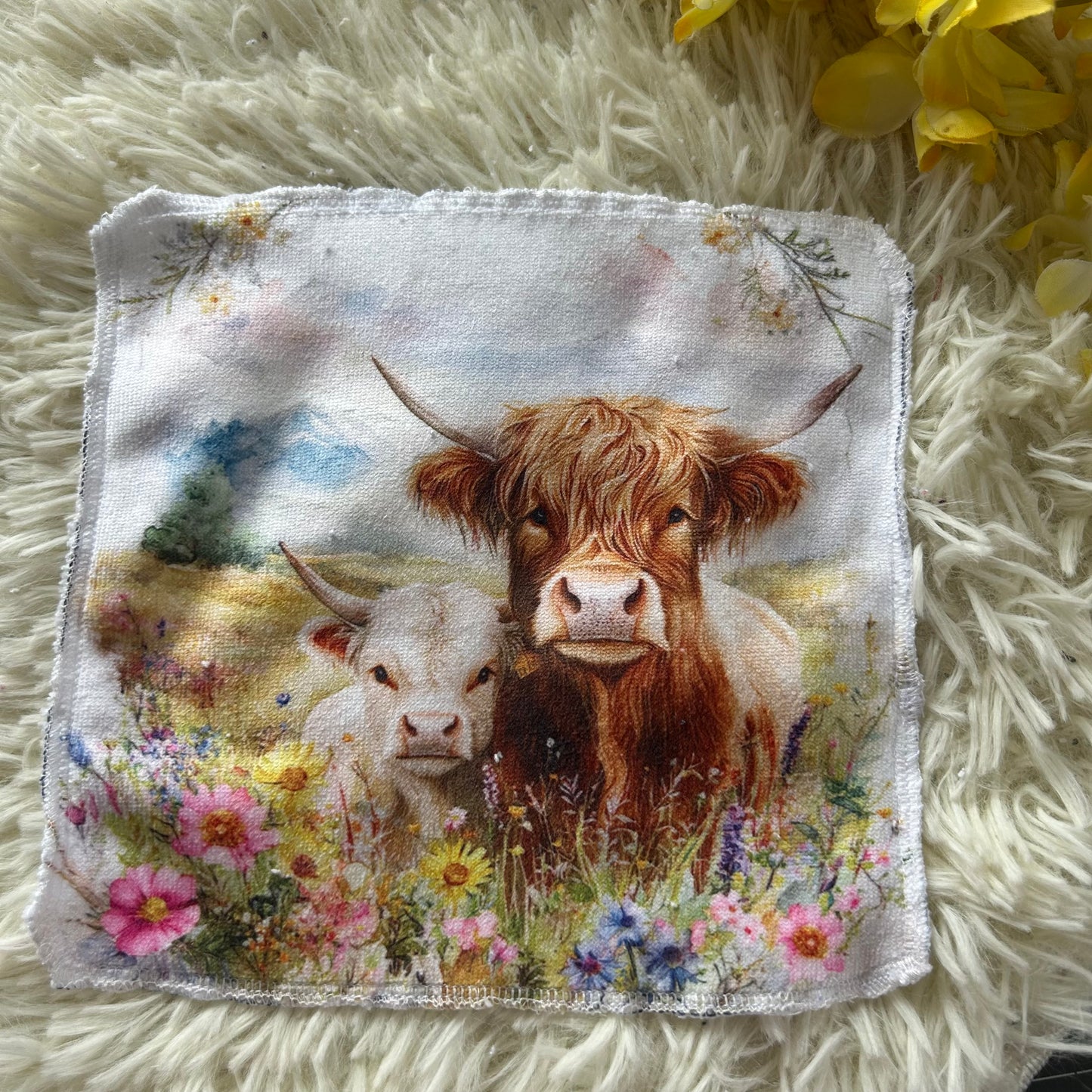 Débarbouillette vache colibri