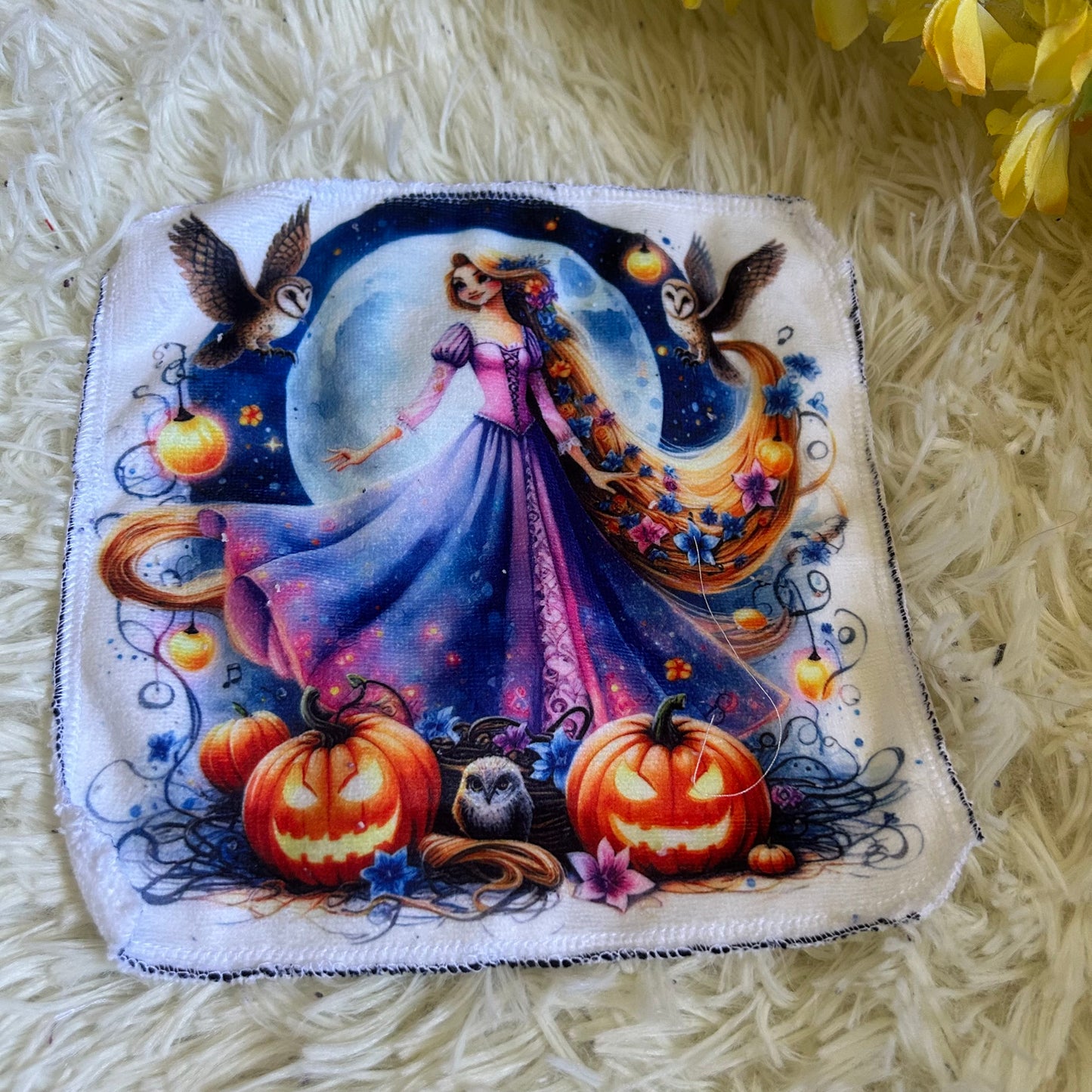 Débarbouillette princesse Halloween