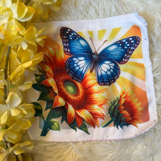 Débarbouillette papillon