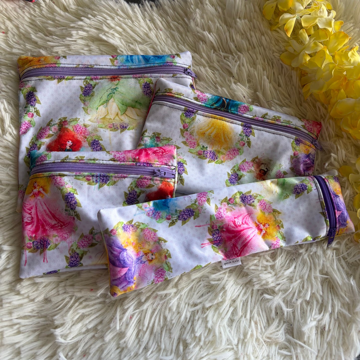 Kit sac à sandwich/collation/ustencile princesse