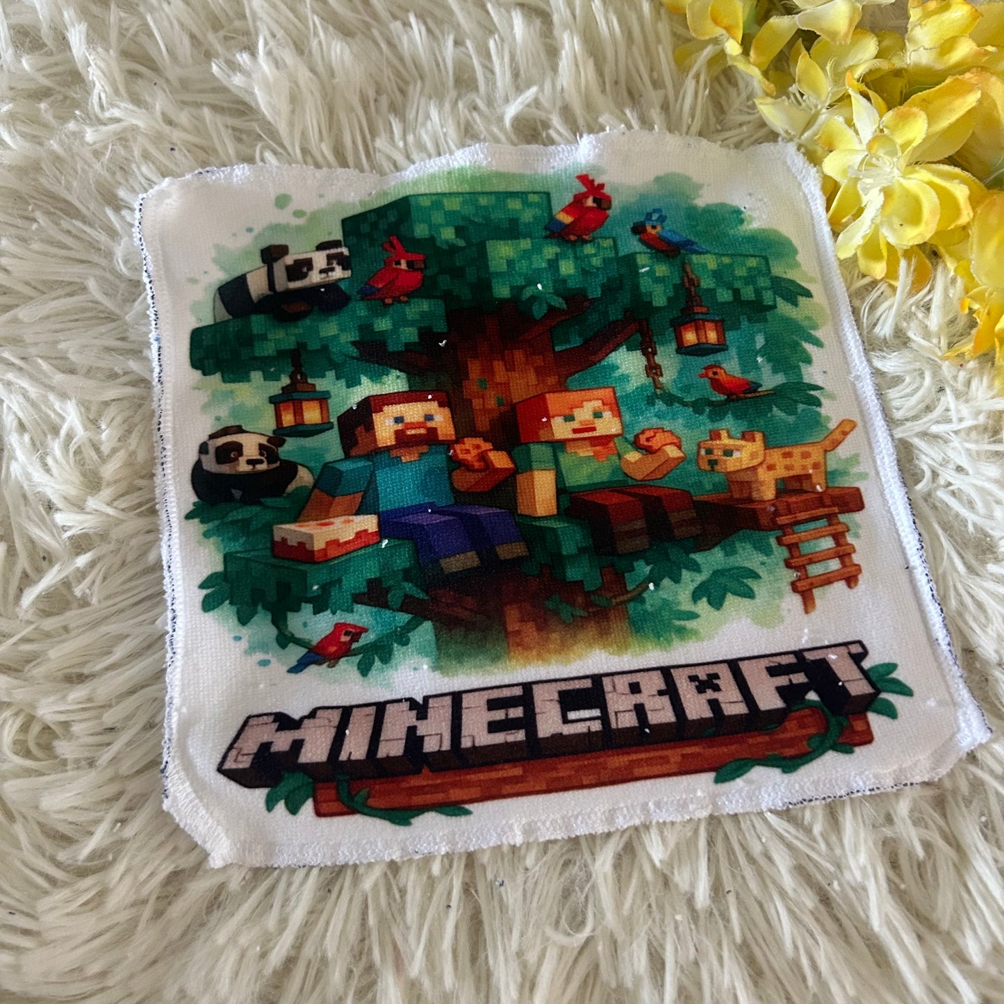 Débarbouillette jeux video bloc