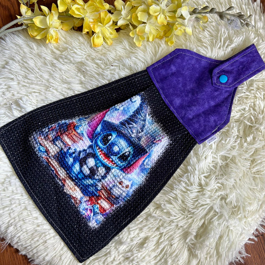 Serviette de four extraterrestre bleu