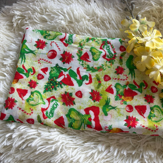 Mousseline de bambou grincheux noel