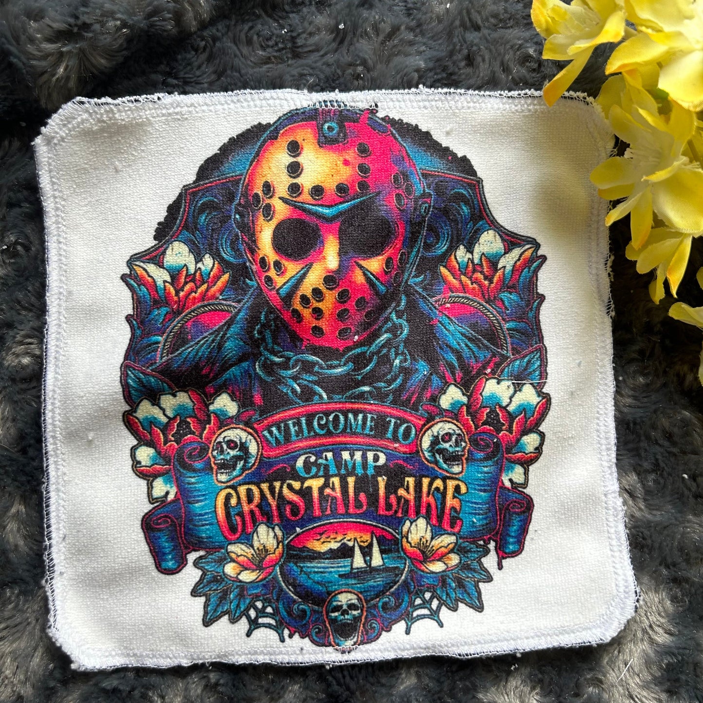 Débarbouillette personnage tueur Halloween