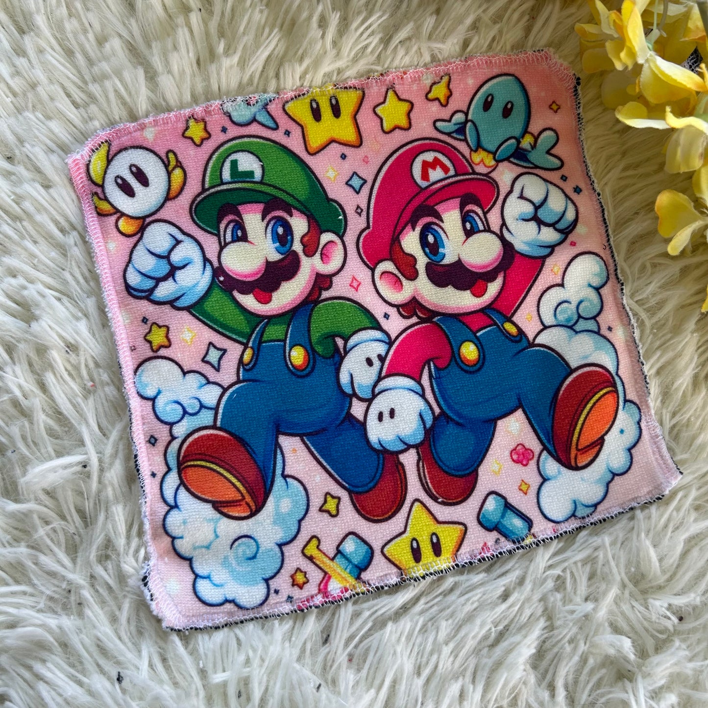 Débarbouillette personnage mario jeux video