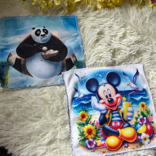 Débarbouillette panda souris