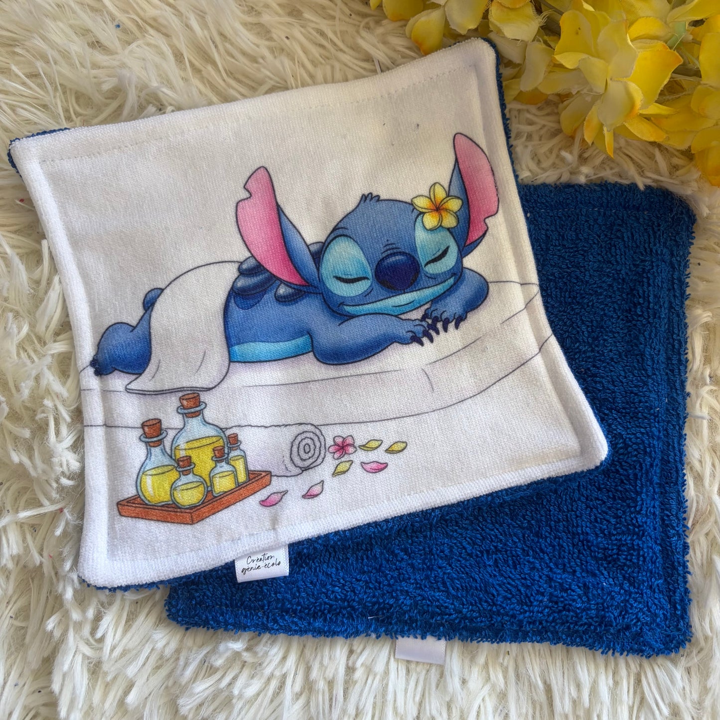 Débarbouillette premium extraterrestre bleu spa