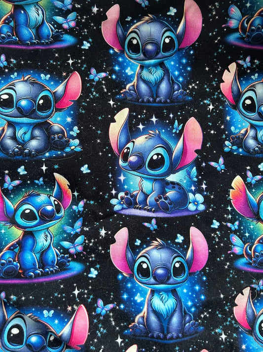 Serviette hygiénique lavable Lycra extraterrestre bleu