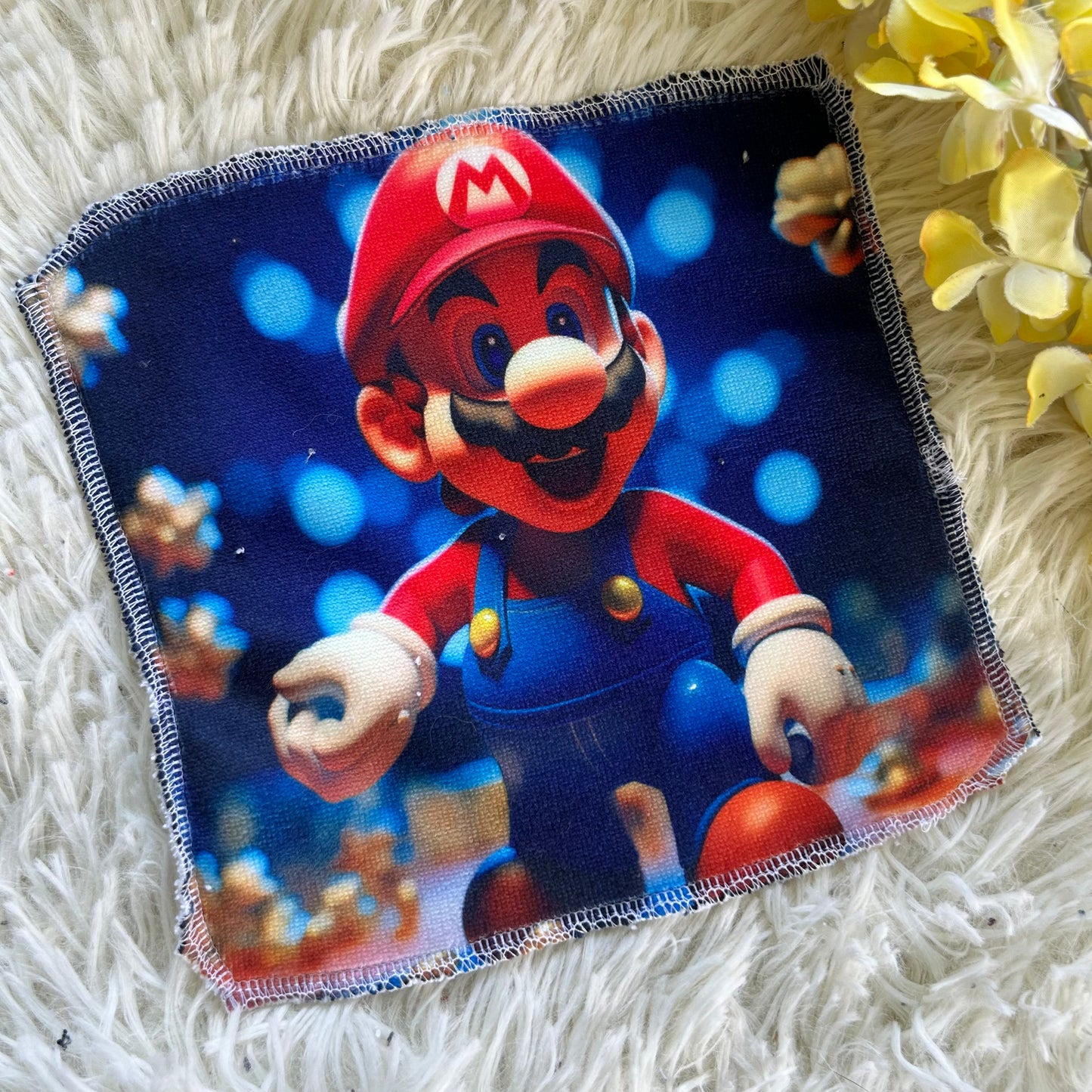 Débarbouillette personnage mario jeux video