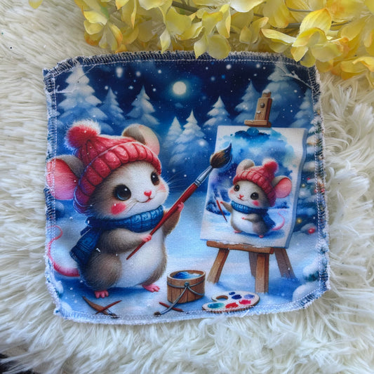 Débarbouillette souris hivers