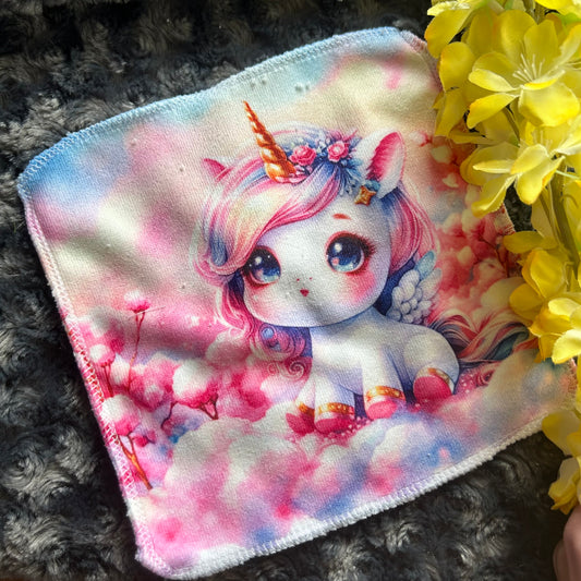Débarbouillette licorne