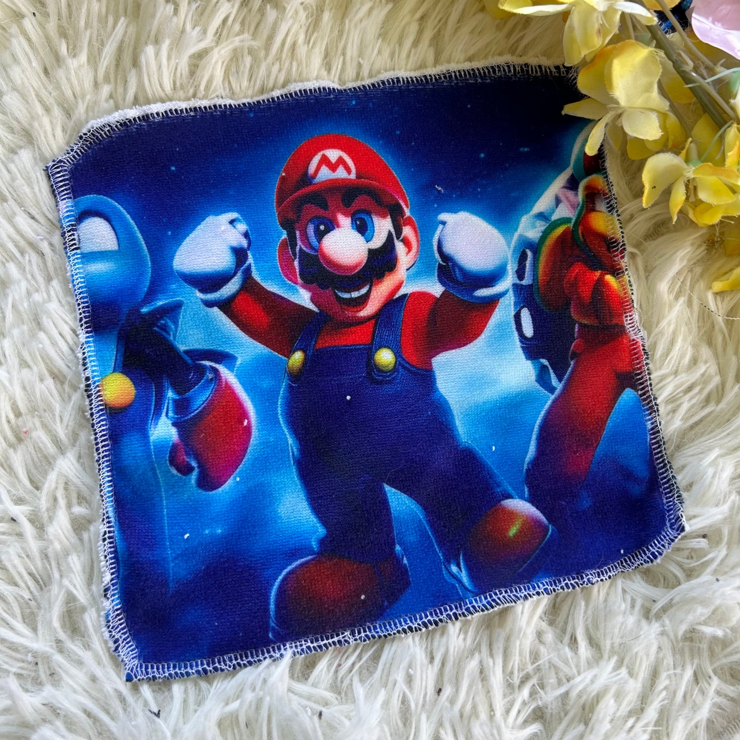 Débarbouillette personnage mario jeux video