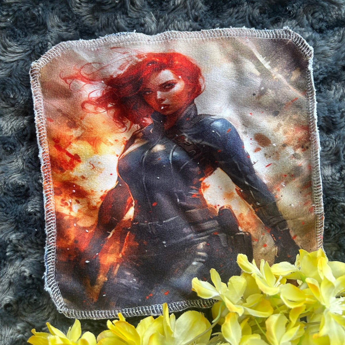 Débarbouillette chat super héros