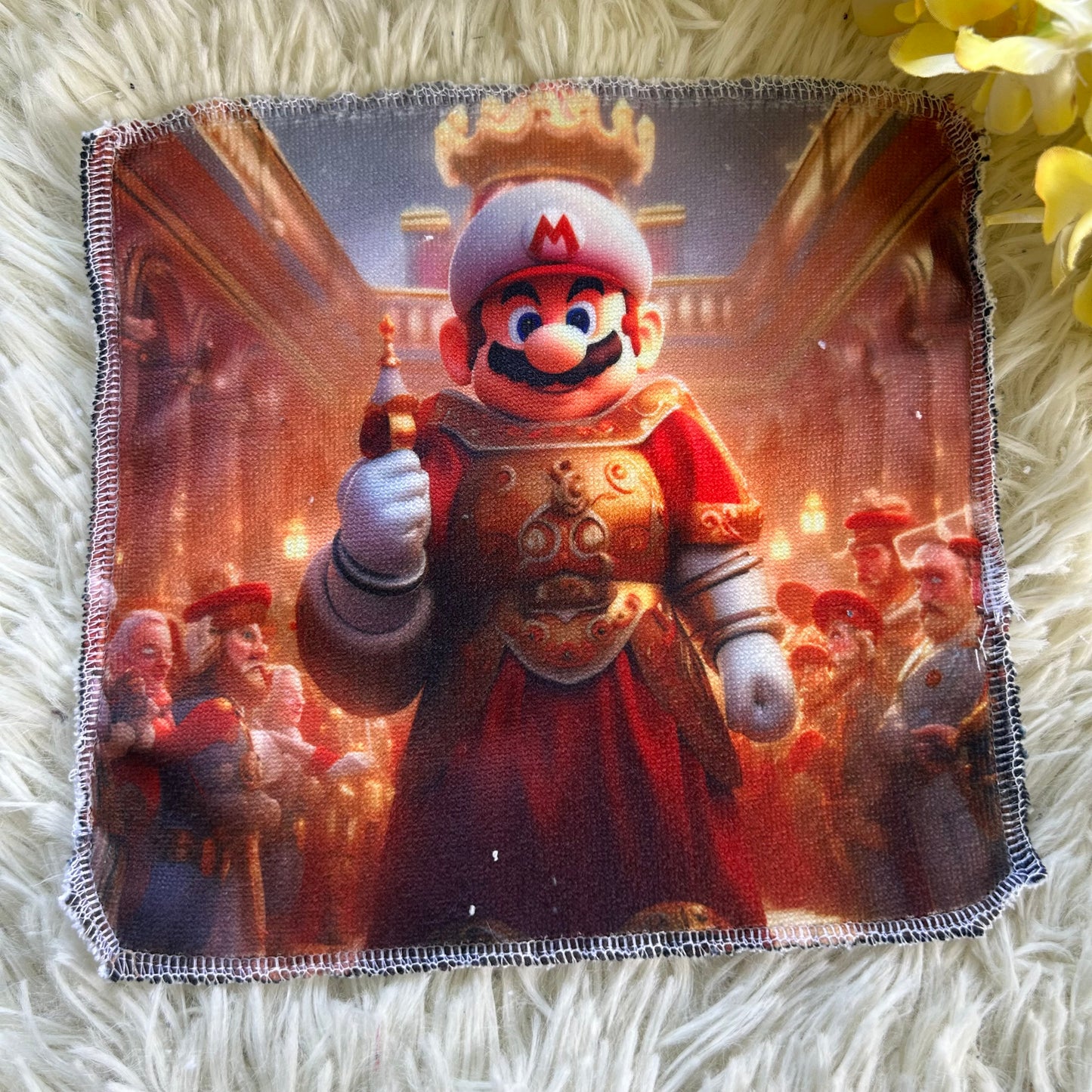 Débarbouillette personnage mario jeux video
