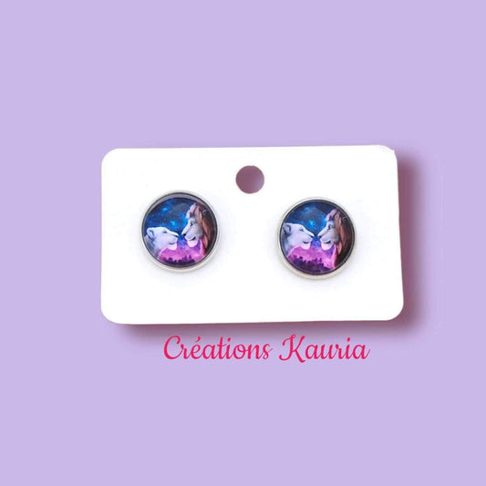 Boucle d’oreille lion Kauria