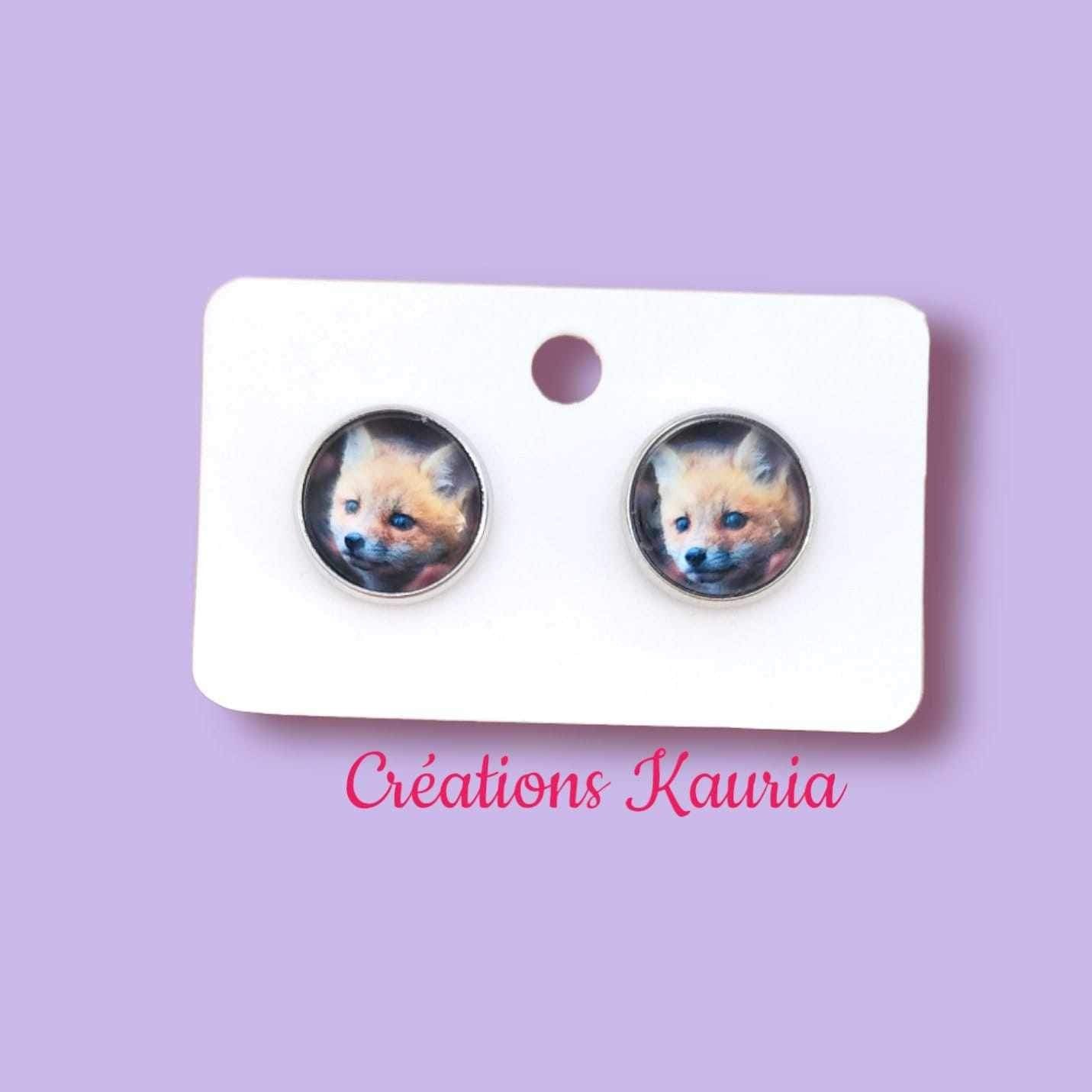 Boucle d’oreille renard Kauria