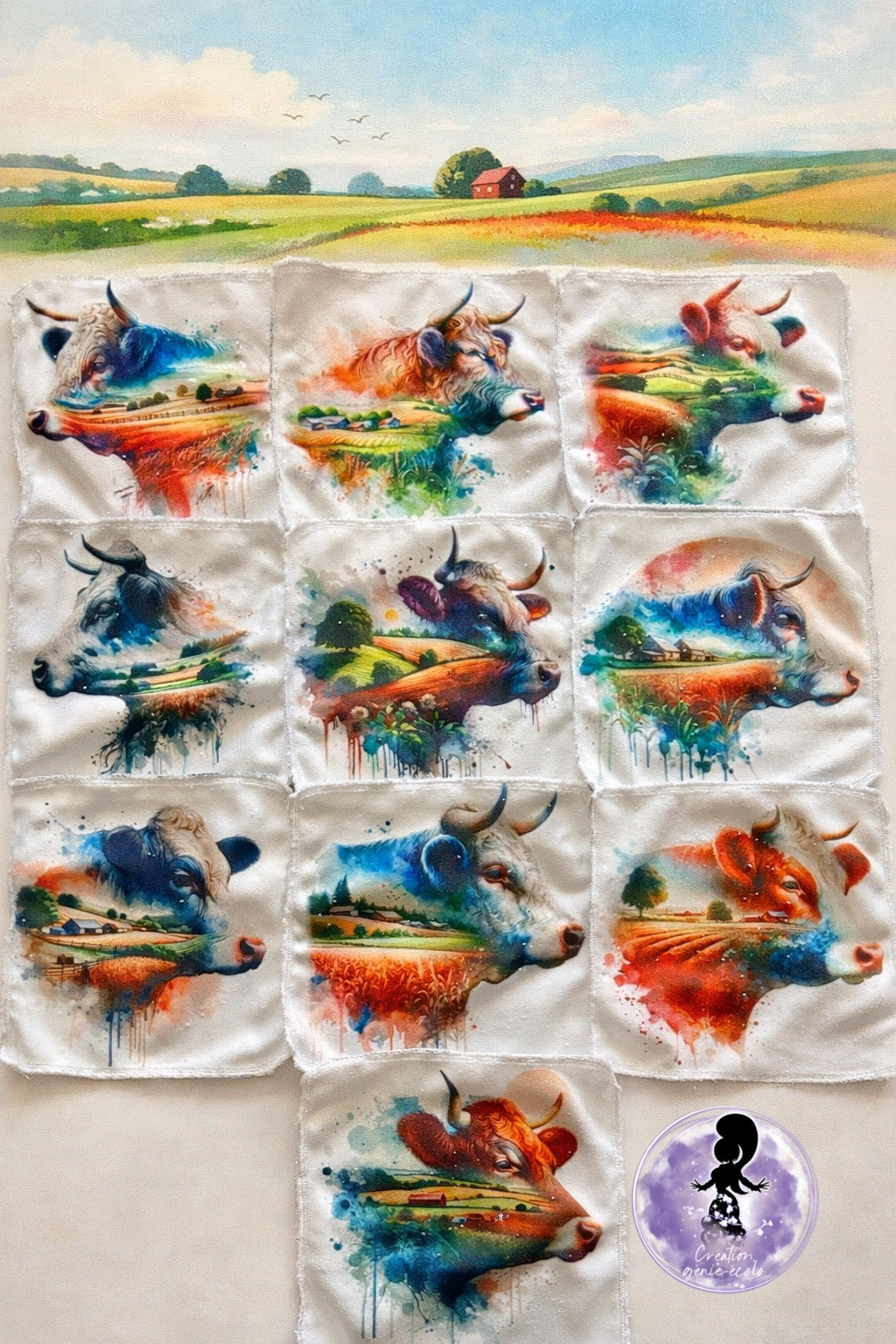 Débarbouillette vache