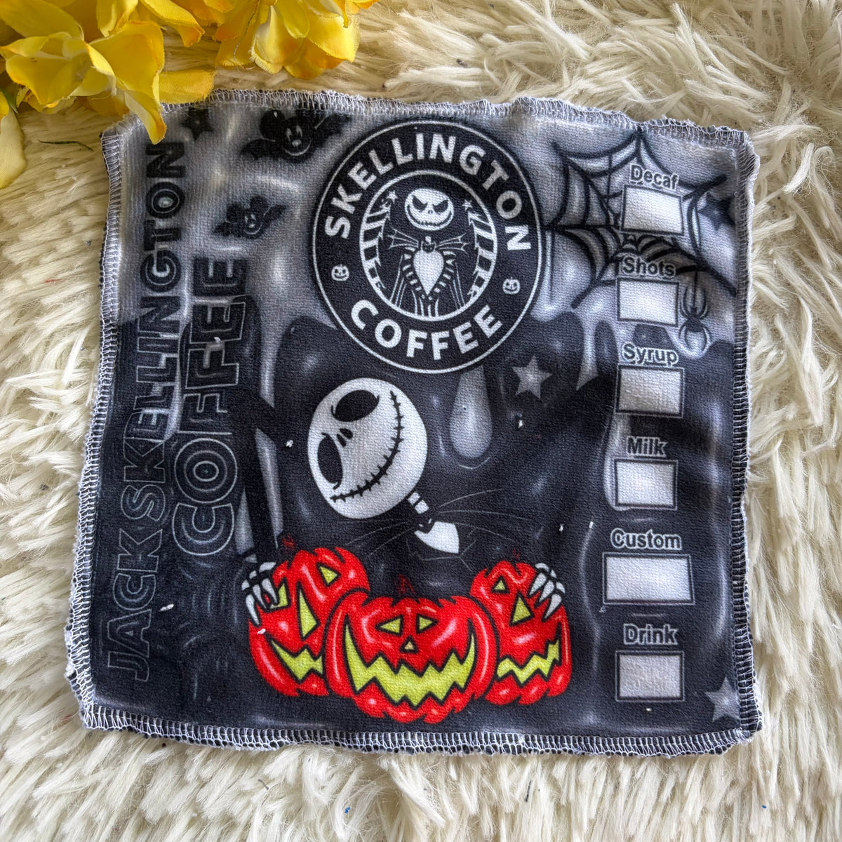 Débarbouillette personnage Halloween jack