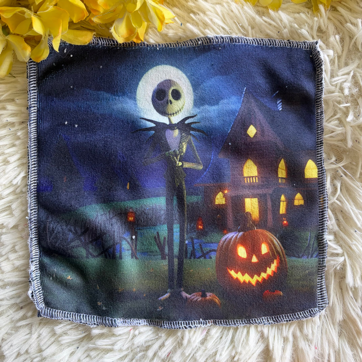 Débarbouillette personnage Halloween jack