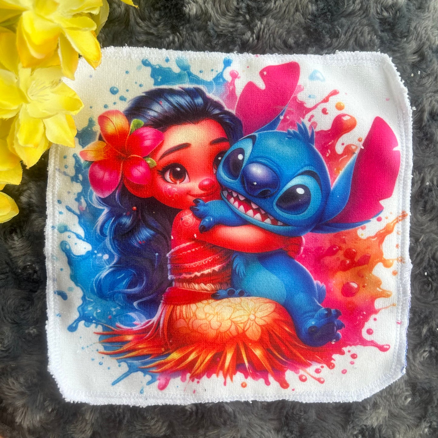 Débarbouillette princesse stitch