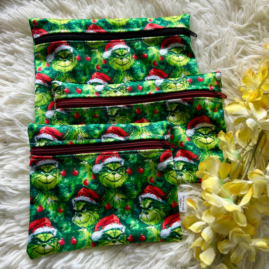Kit sac à sandwich/collation/ustencile personnage grincheux noel