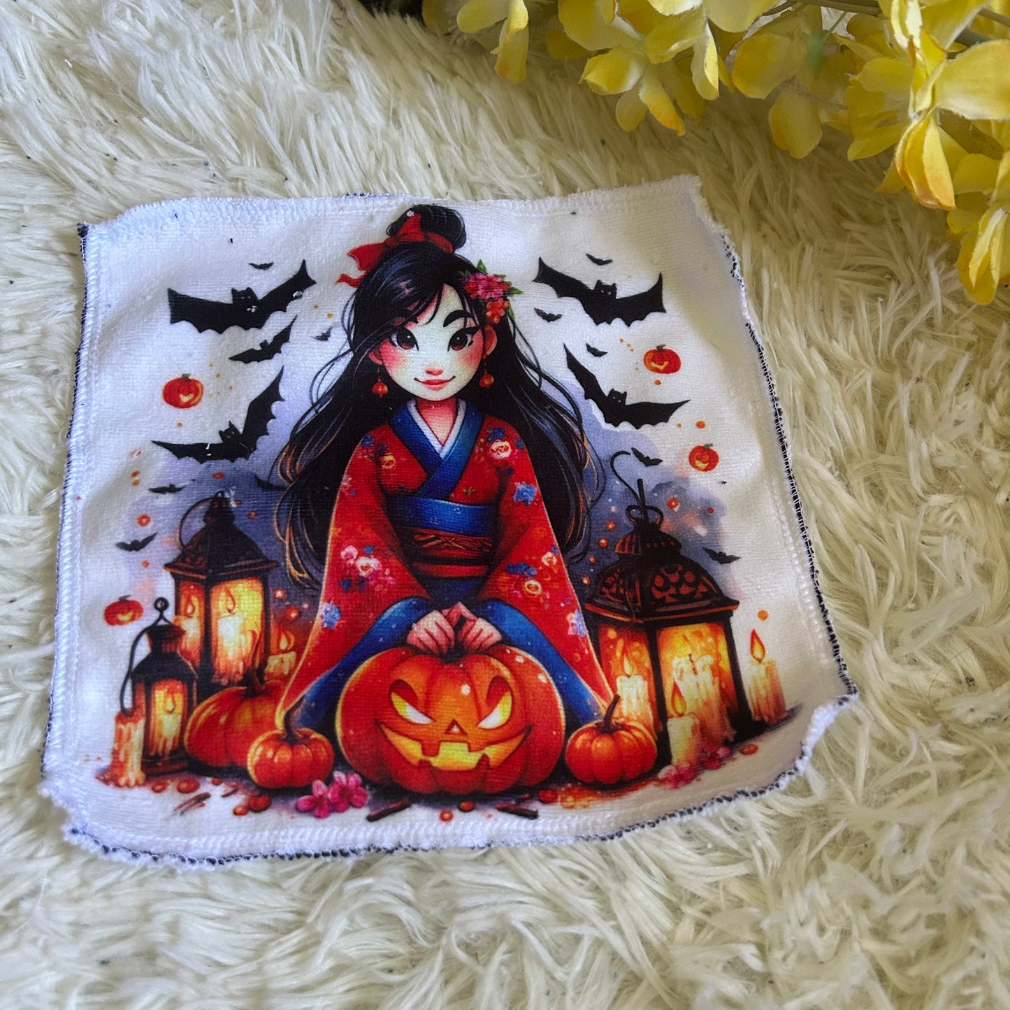 Débarbouillette princesse Halloween