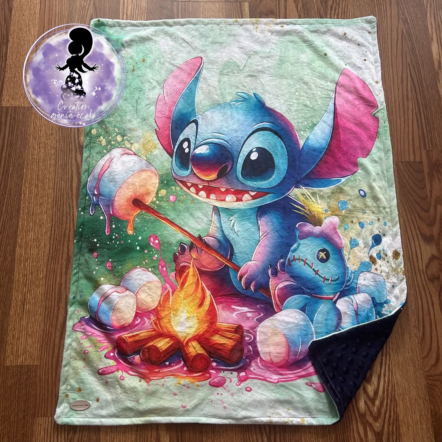 Doudou 30x40 personnage bleu