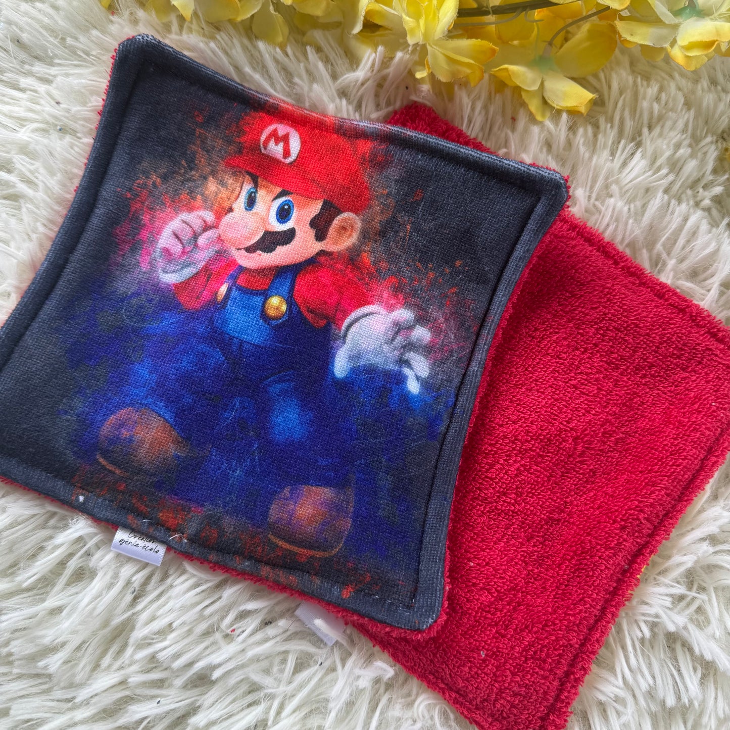 Débarbouillette premium mario jeux video