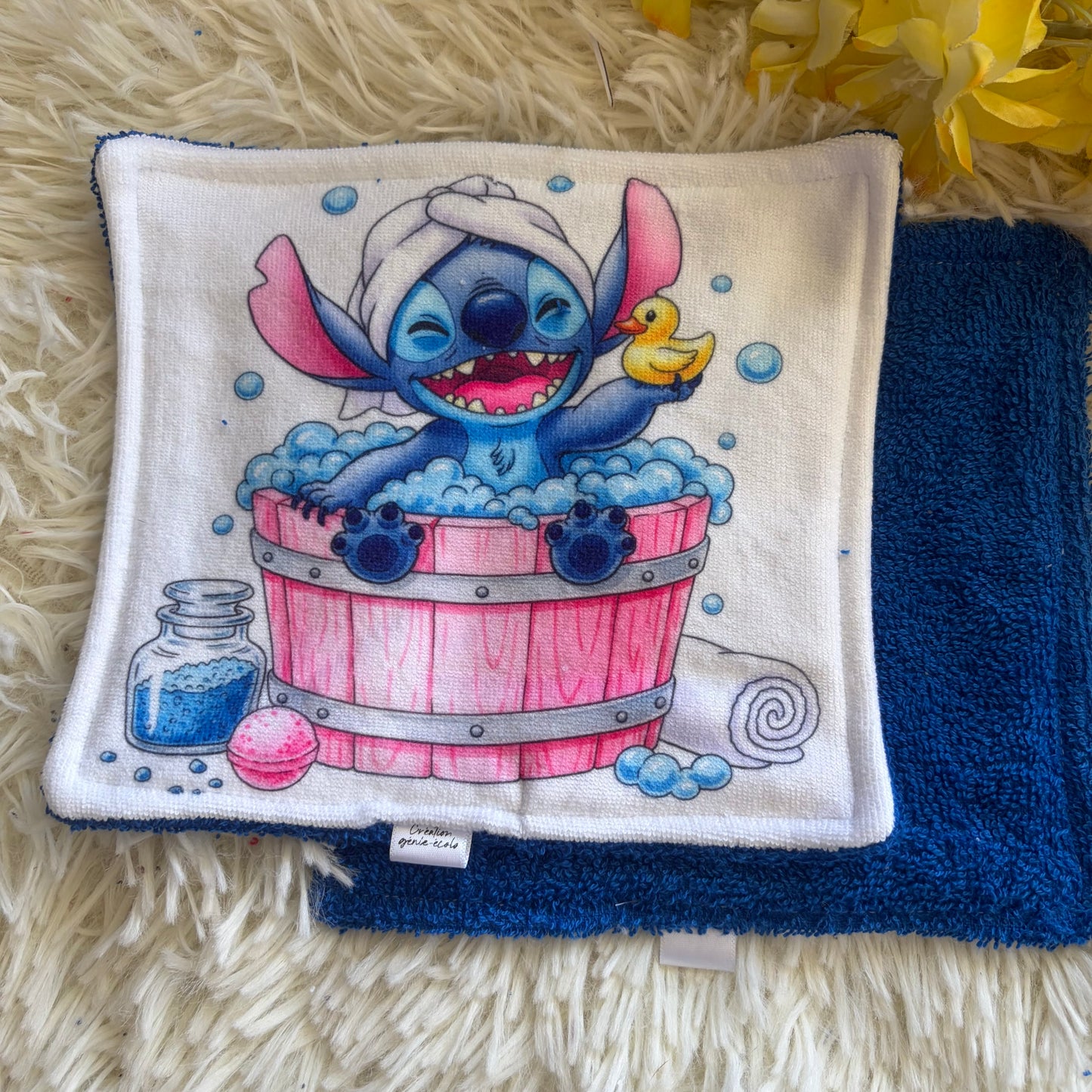 Débarbouillette premium extraterrestre bleu spa