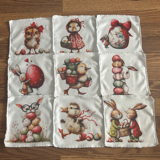 Débarbouillette animaux Pâques