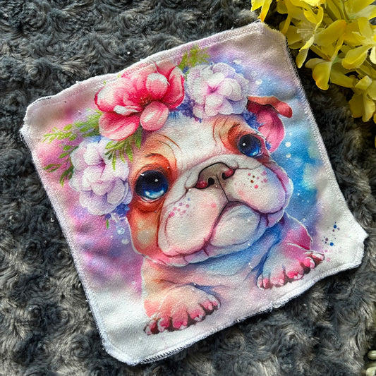 Débarbouillette chien bulldog