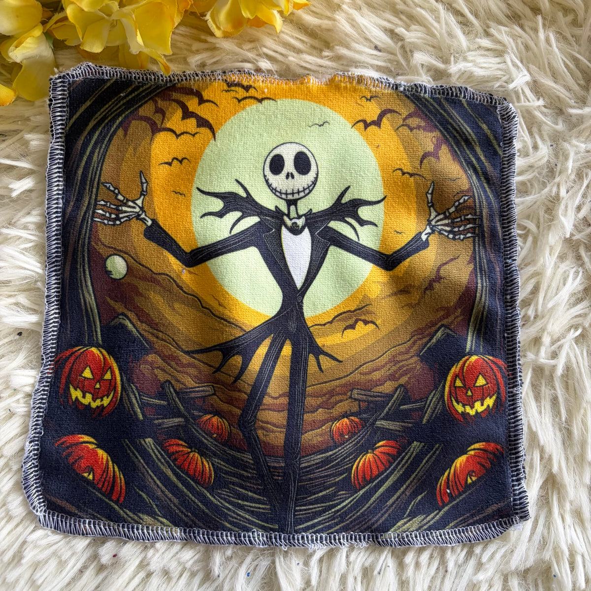 Débarbouillette personnage Halloween jack