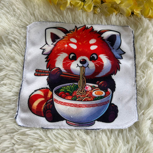 Débarbouillette panda roux