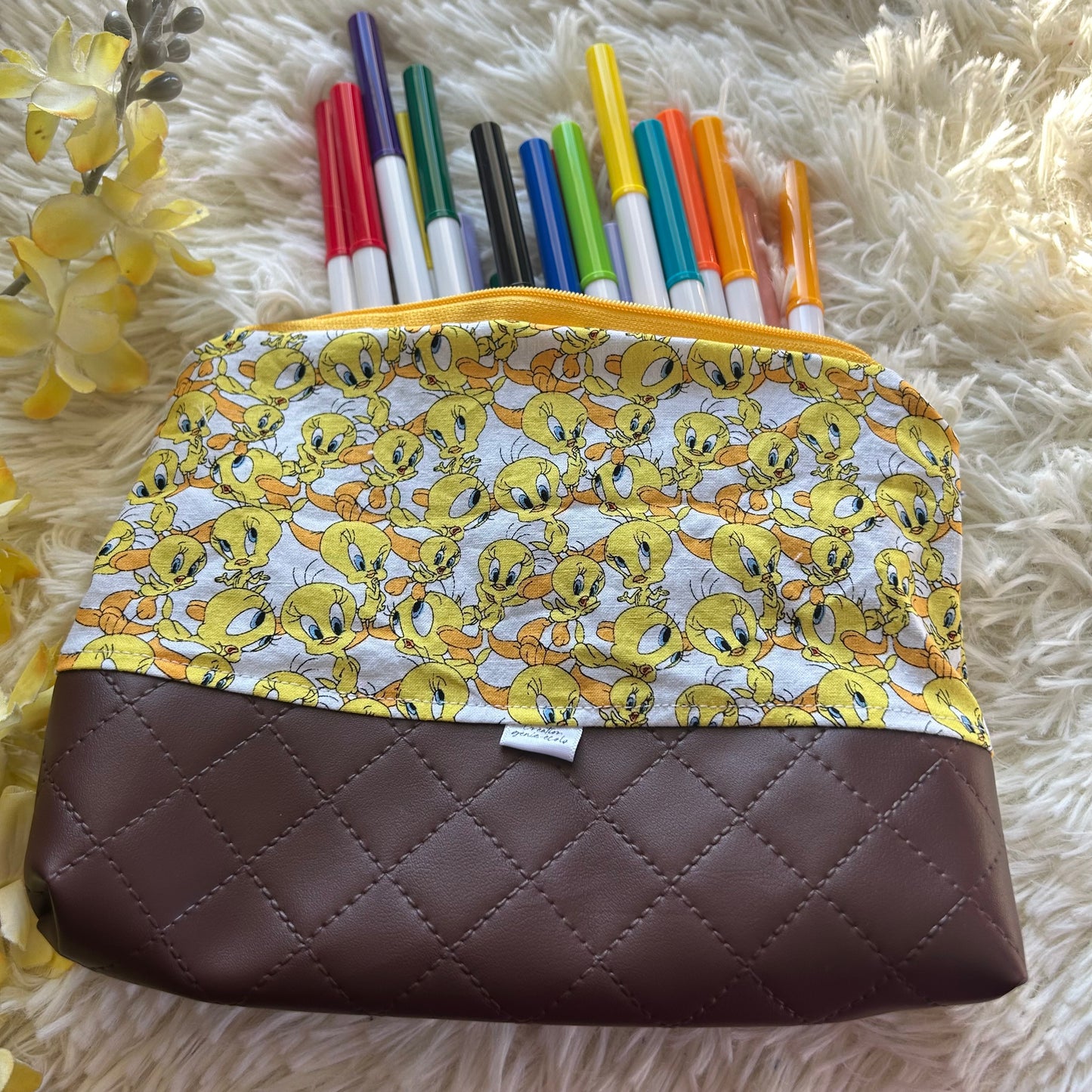 Trousse de crayon / maquillage  oiseau
