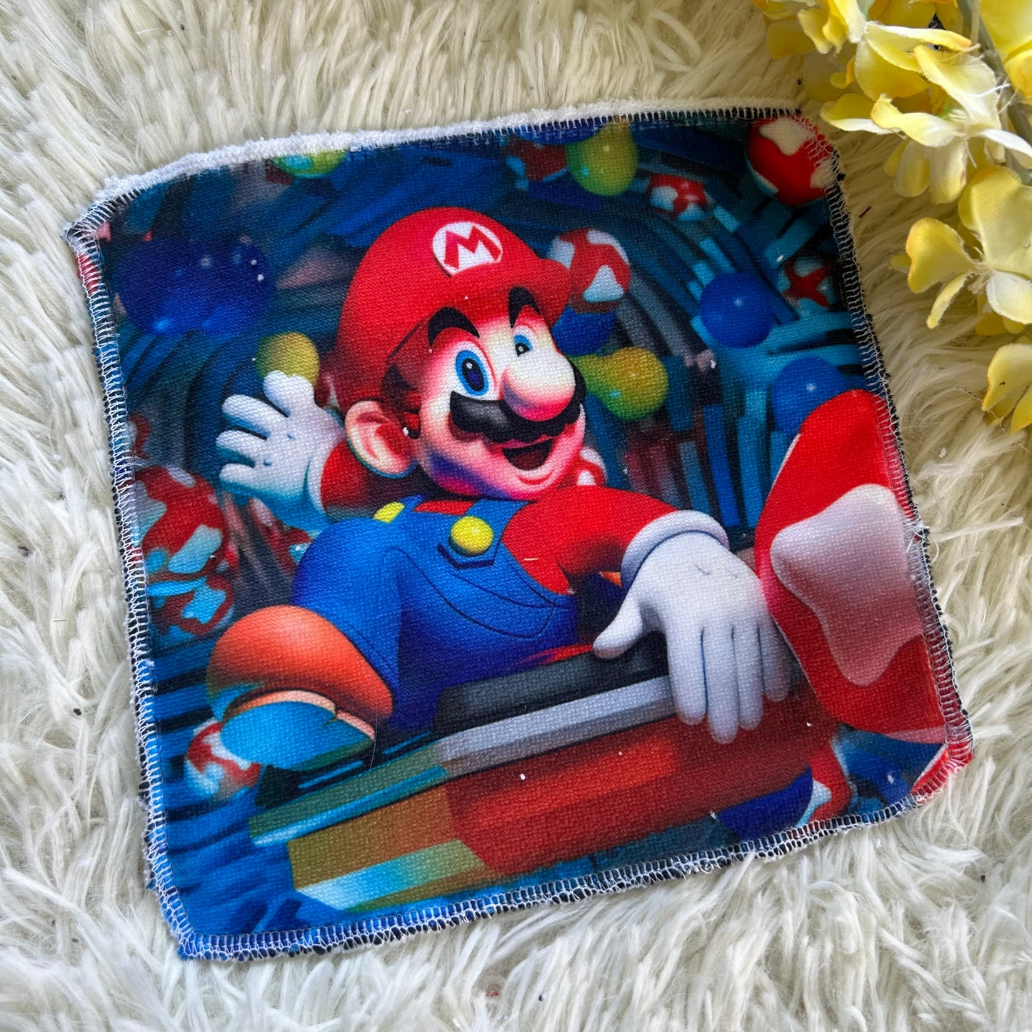 Débarbouillette personnage mario jeux video