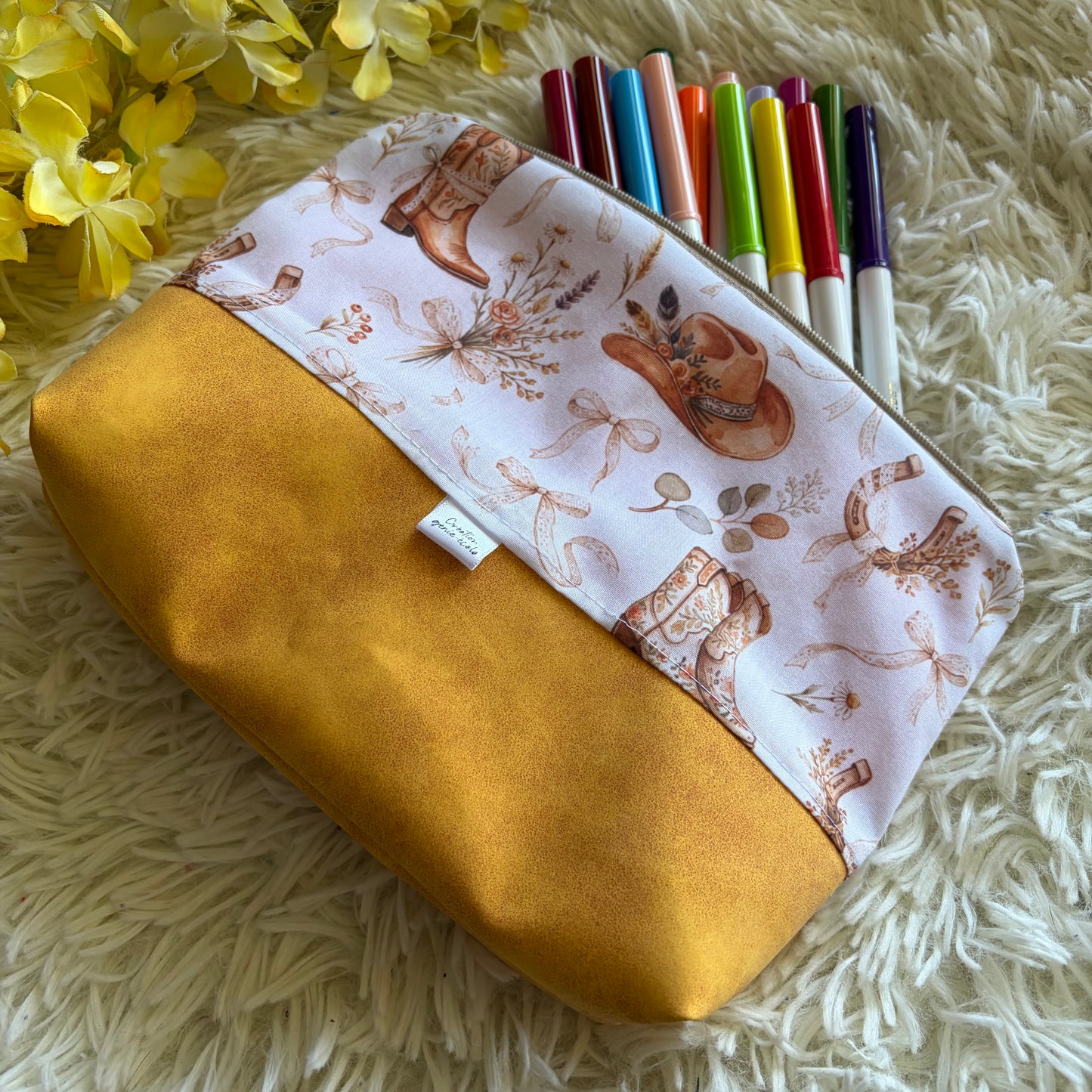 Trousse de crayon / maquillage cowboy