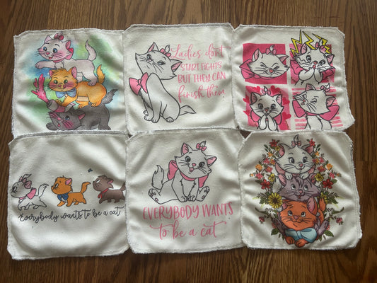 Débarbouillette personnage chat