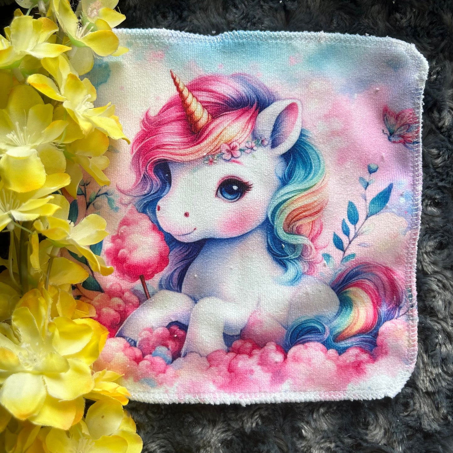 Débarbouillette licorne
