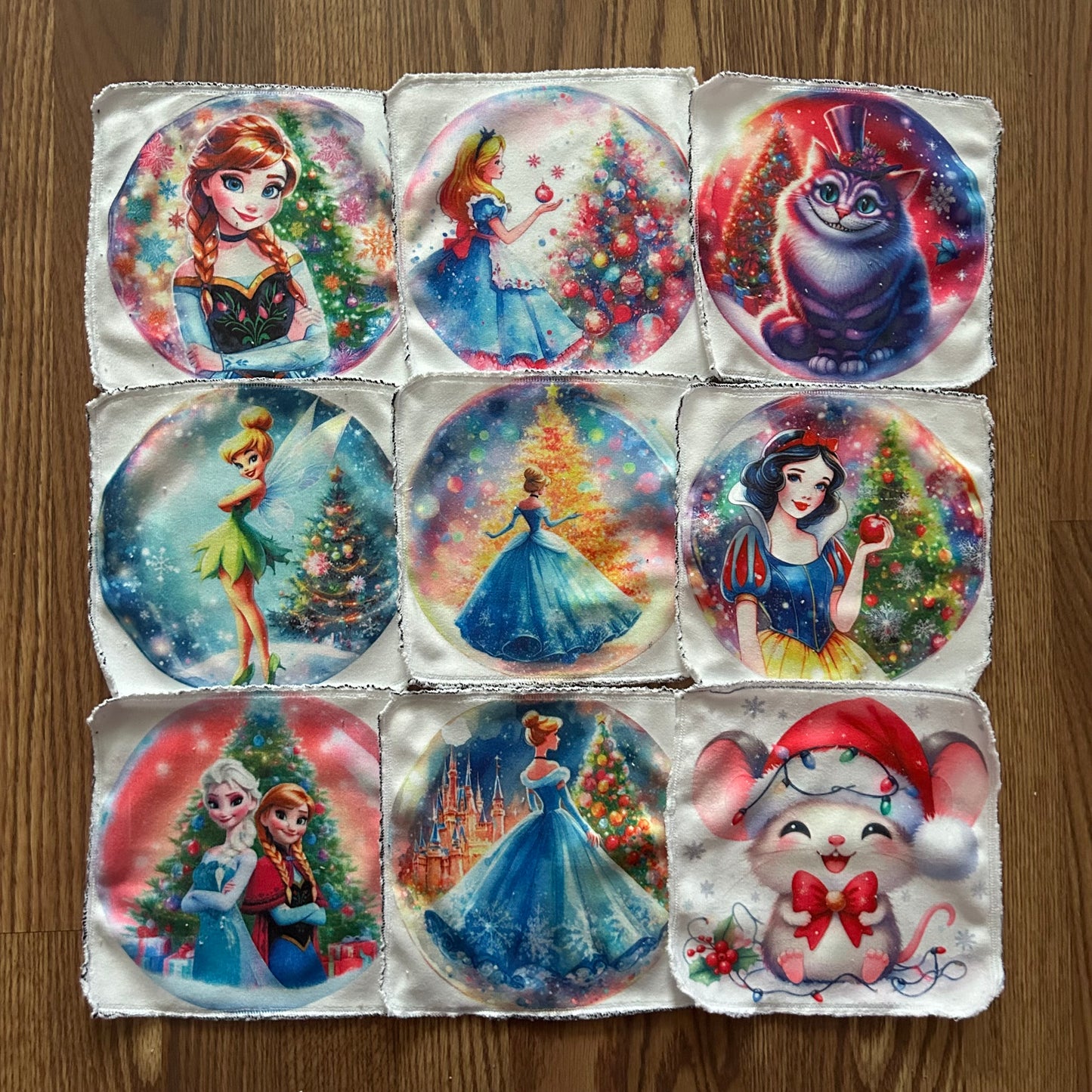 Débarbouillette  princesse animaux noel