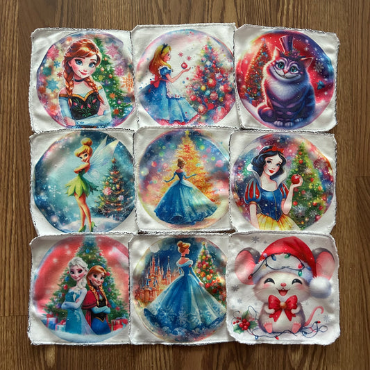 Débarbouillette  princesse animaux noel