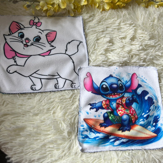 Débarbouillette personnage bleu