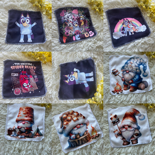 Débarbouillette chien gnomes smores